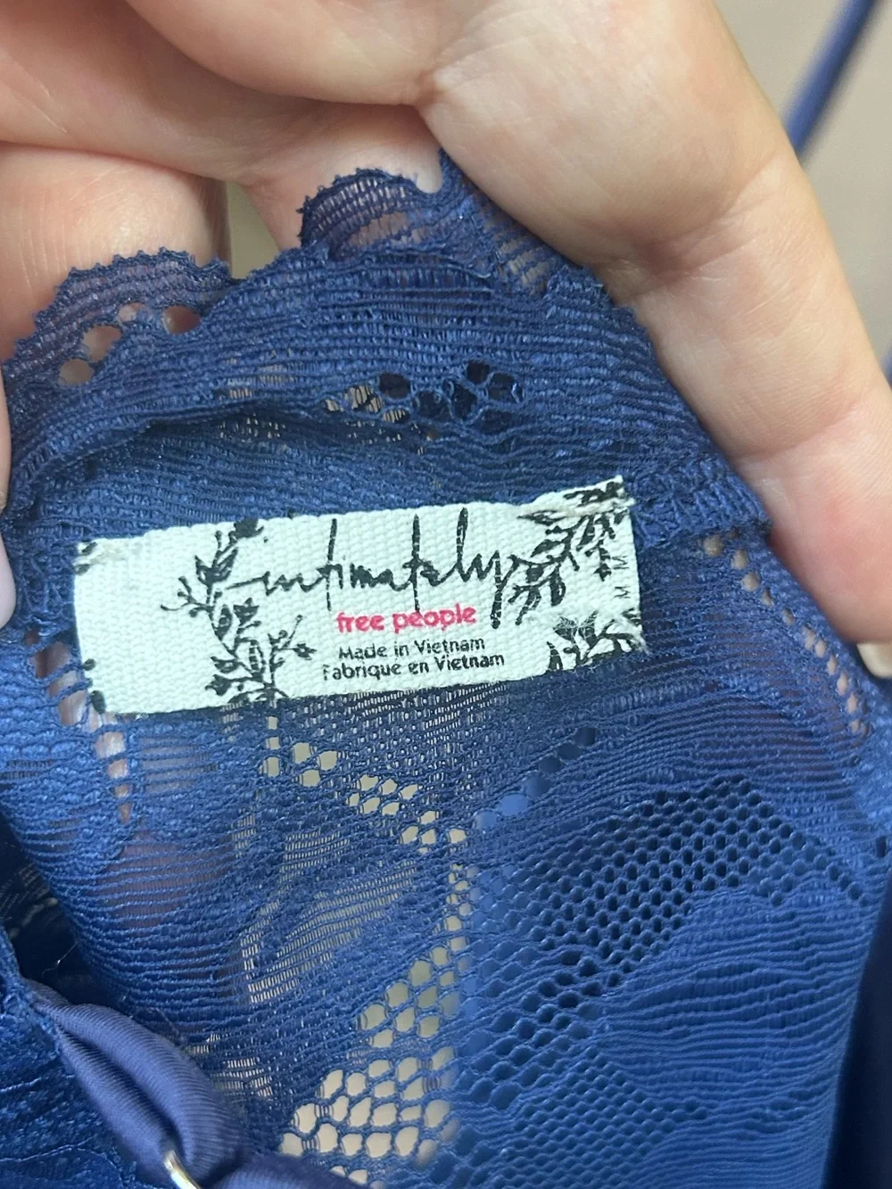Free People Heart Eyes Cami in Estate Blue